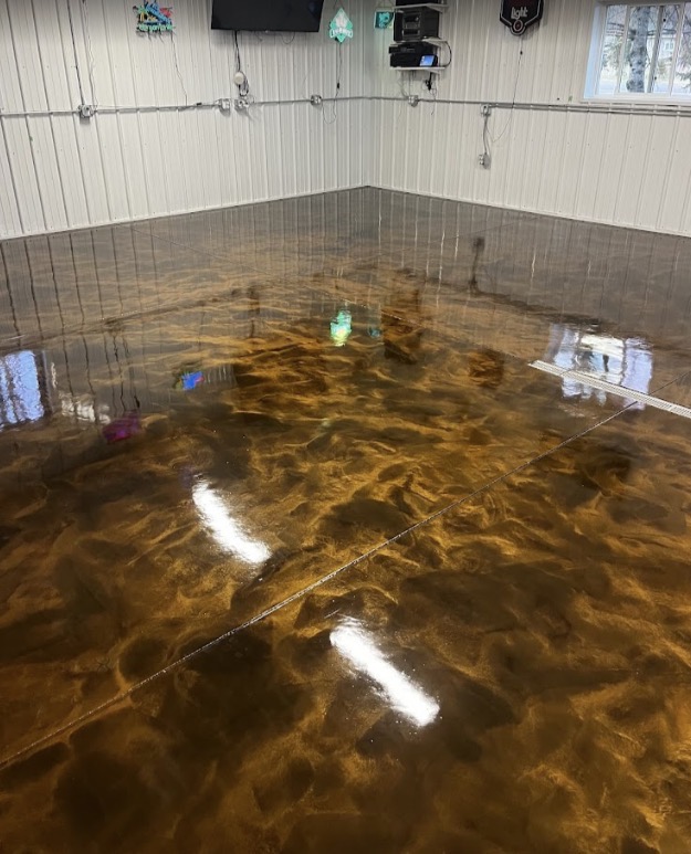 Metallic epoxy floor coating